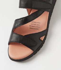 MELANY DJ BLACK BLACK SOLE LEATHER