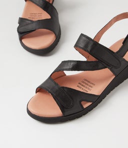 MELANY DJ BLACK BLACK SOLE LEATHER