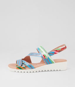 MELANY DJ WHITE STRIPE MULTI PATENT LEATHER