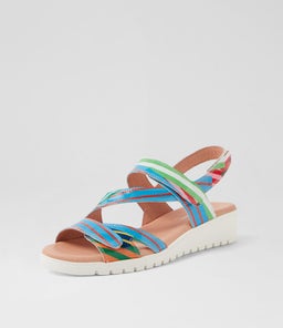 MELANY DJ WHITE STRIPE MULTI PATENT LEATHER