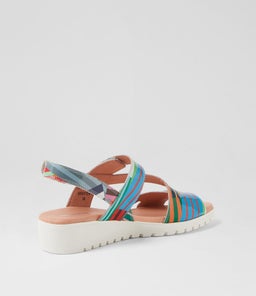 MELANY DJ WHITE STRIPE MULTI PATENT LEATHER