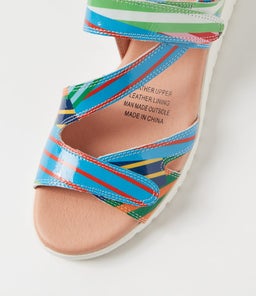 MELANY DJ WHITE STRIPE MULTI PATENT LEATHER