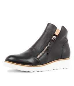 OHMY DJ BLACK WHITE SOLE LEATHER