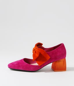 MISHA DJ DK FUCHSIA ORANGE SUEDE SUEDE