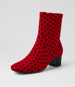 HARTFUL DJ RED SPOT STRETCH FABRIC