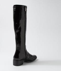 TIMOTHIE DJ BLACK STRETCH PATENT PU