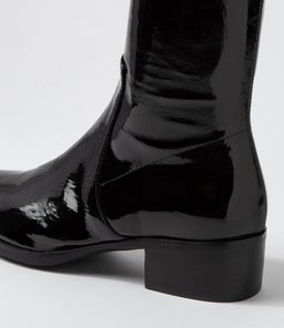 TIMOTHIE DJ BLACK STRETCH PATENT PU