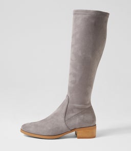 TIMOTHIE DJ GREY STRETCH MICROSUEDE