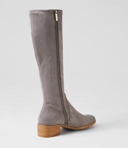 TIMOTHIE DJ GREY STRETCH MICROSUEDE