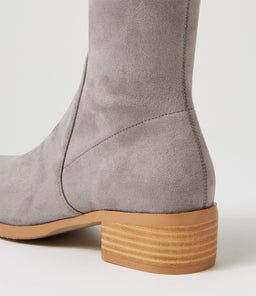 TIMOTHIE DJ GREY STRETCH MICROSUEDE