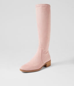 TIMOTHIE DJ PALE PINK STRETCH MICROSUEDE