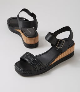 IMARI DJ BLACK WEAVE LEATHER