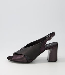 KRUZ DJ BLACK BLACK SHIMMER LEATHER LEATHER