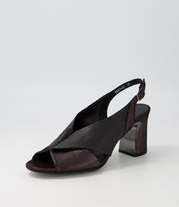 KRUZ DJ BLACK BLACK SHIMMER LEATHER LEATHER
