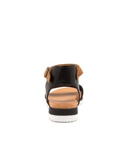 LONDONA DJ BLACK DK TAN LEATHER