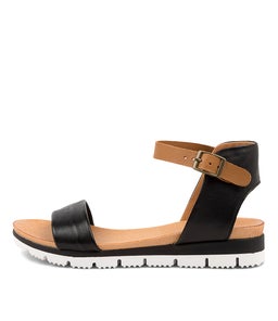 LONDONA DJ BLACK DK TAN LEATHER