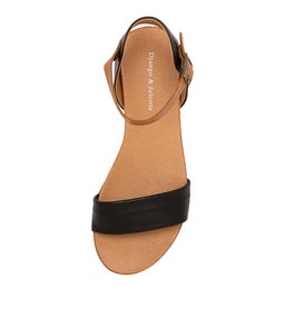 LONDONA DJ BLACK DK TAN LEATHER