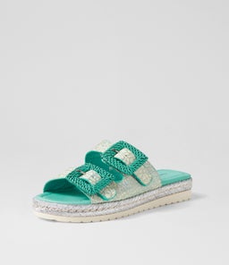SAVI DJ AQUA PRINT AQUA LEATHER BUCKLE
