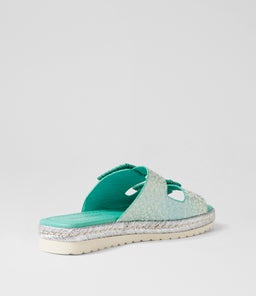 SAVI DJ AQUA PRINT AQUA LEATHER BUCKLE