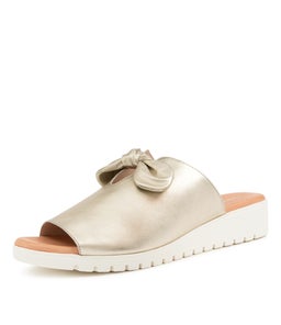 MYSHA DJL PALE GOLD WHITE SOLE LEATHER