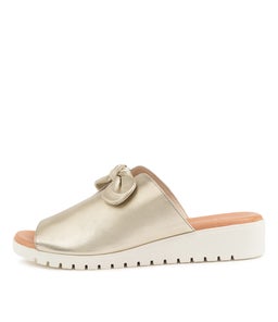 MYSHA DJL PALE GOLD WHITE SOLE LEATHER