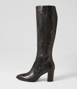 AMMIES DJ BLACK BLACK HEEL LEATHER