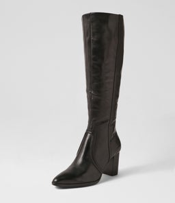 AMMIES DJ BLACK BLACK HEEL LEATHER