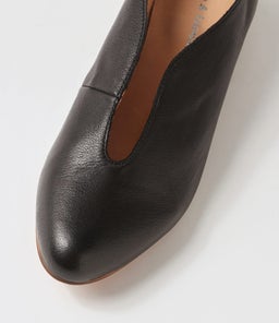 ESKER DJ BLACK BLACK HEEL LEATHER