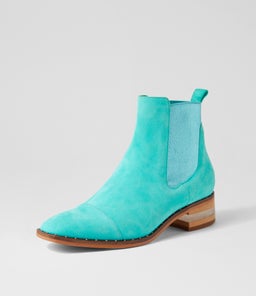FORDA DJ AQUA BLUE METALLIC SUEDE ELASTIC
