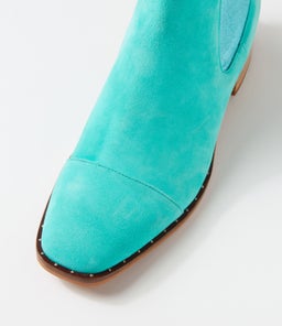 FORDA DJ AQUA BLUE METALLIC SUEDE ELASTIC