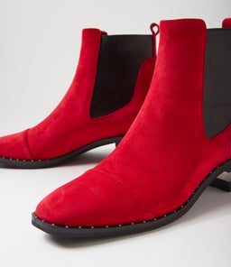 FORDA DJ RED BLACK METALLIC SUEDE ELASTIC