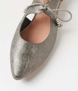 FARLIA DJ PEWTER SCRIBBLE LEATHER