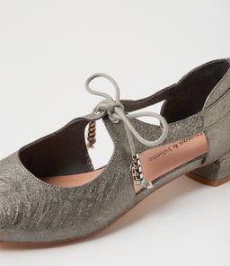 FARLIA DJ PEWTER SCRIBBLE LEATHER