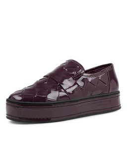 GUSTAVE DJ AUBERGINE BLACK PATENT LEATHER