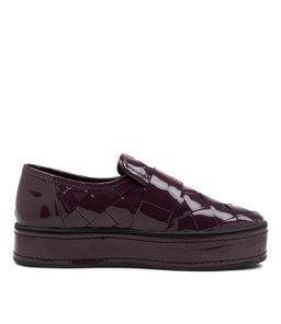 GUSTAVE DJ AUBERGINE BLACK PATENT LEATHER