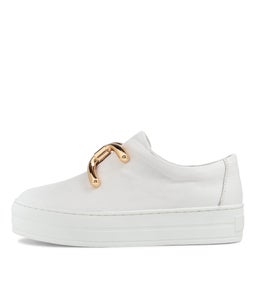 SHELINA DJ WHITE WHITE SOLE LEATHER