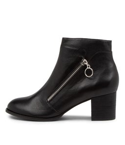 SIGNE DJ BLACK BLACK HEEL LEATHER