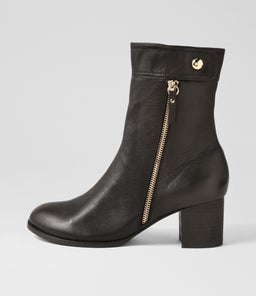 SKYY DJ BLACK BLACK HEEL LEATHER