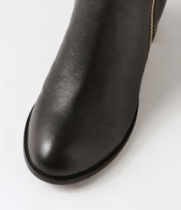 SKYY DJ BLACK BLACK HEEL LEATHER
