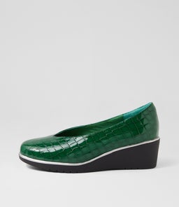 UMME DJ EMERALD PATENT CROC LEATHER