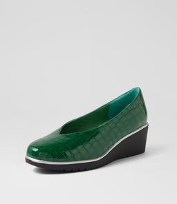 UMME DJ EMERALD PATENT CROC LEATHER