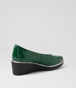 UMME DJ EMERALD PATENT CROC LEATHER