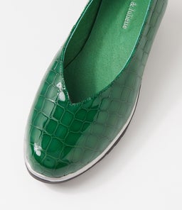 UMME DJ EMERALD PATENT CROC LEATHER