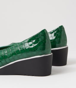 UMME DJ EMERALD PATENT CROC LEATHER