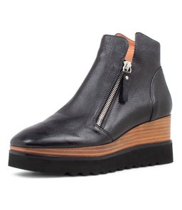WAISY DJ BLACK NAT&BLACK LEATHER SOLE