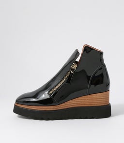 WAISY DJ BLACK NAT&BLACK PATENT SOLE
