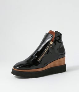 WAISY DJ BLACK NAT&BLACK PATENT SOLE