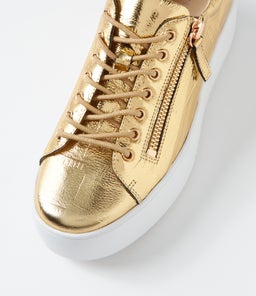 WOLFIE DJ OLD GOLD WHITE SOLE CROC LEATHER