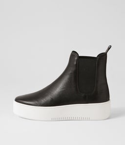 WYLDER DJ BLACK WHITE SOLE LEATHER ELASTIC