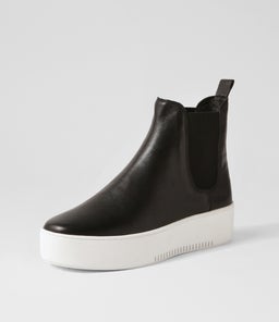 WYLDER DJ BLACK WHITE SOLE LEATHER ELASTIC